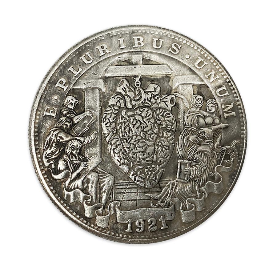 モルガン 硬貨 コイン 1ドル銀貨 観賞用コイン エングレービング 1921