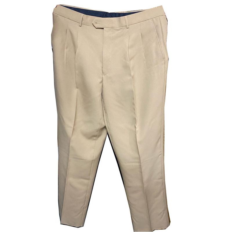 2915)ZOOT SUITS ズートスーツ ベージュ 茶系 46L40W 新品 ストライプ