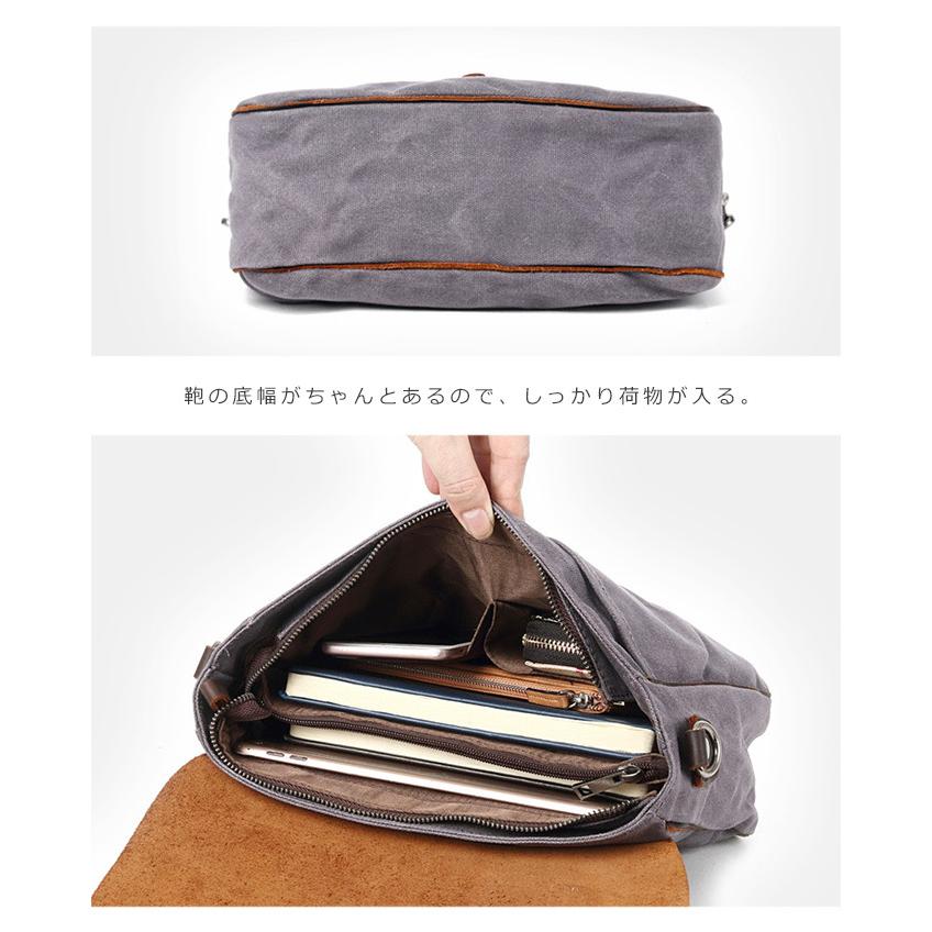 美品！ レア！ キャンバス レザー ショルダーバッグ 池之端銀革店】Cramp キャンバス×オイルレザー ショルダーバッグ