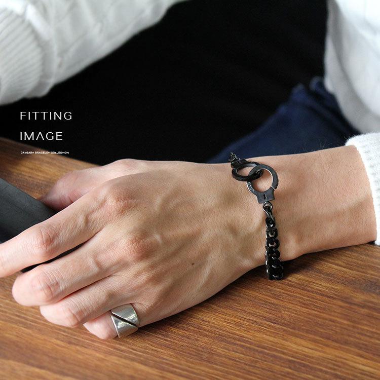 ブレスレット メンズ サージカルステンレス 手錠ブレスレット 喜平