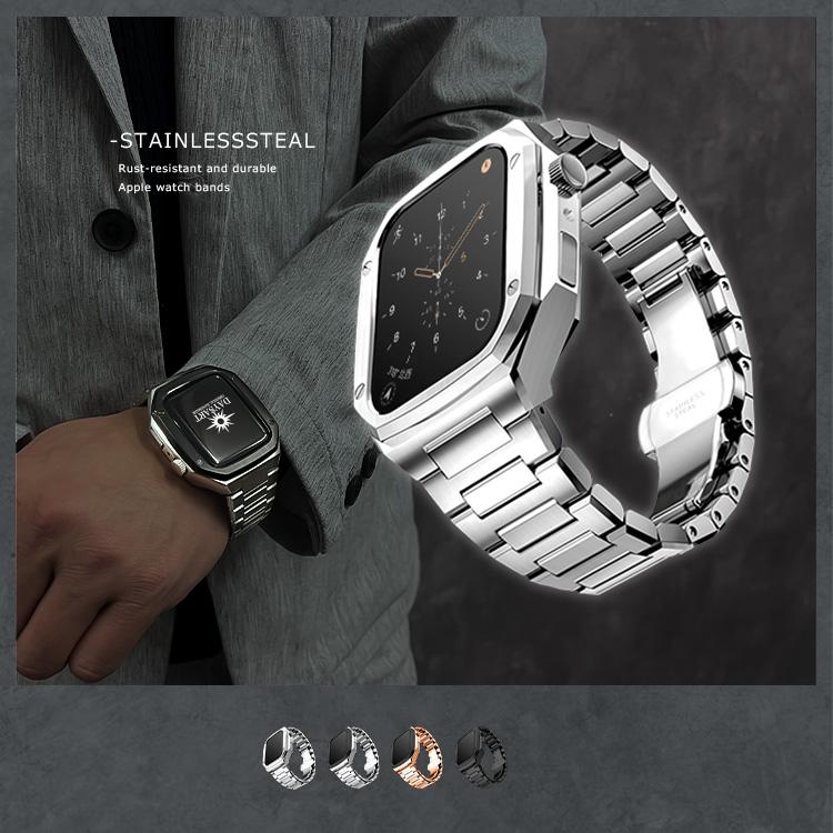 アップルウォッチ ケース 45mm ハードカバー ネジ不要 バンド メンズ