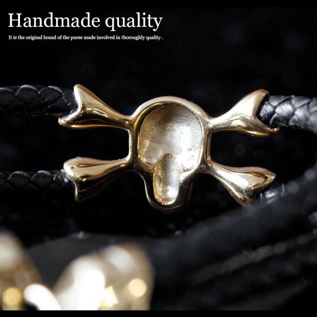 GOLDKID スカルレザーブレスレット シルバー GOLDKID スカルブレスレットシルバー - メルカリ