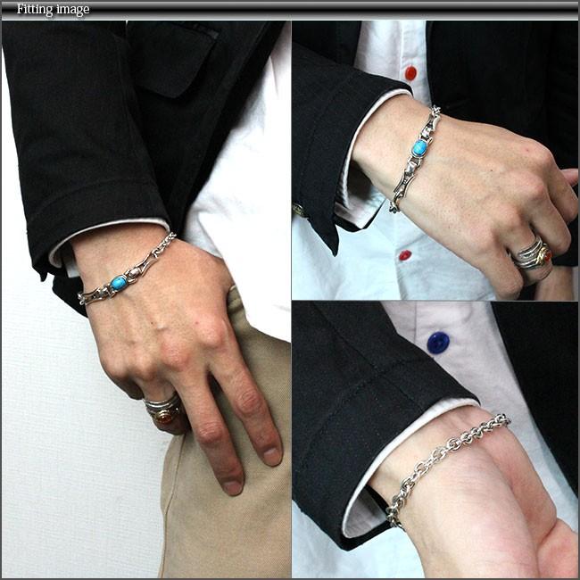 ターコイズシルバー チェーンブレスレット ターコイズシルバーチェーンブレスレット[品番：CTRA0003473