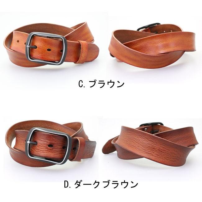 ベルト メンズ 本革 定番シンプル 牛革 バックル 大きいサイズ : 革