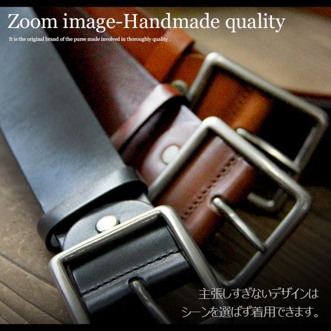 ベルト 本革 メンズ 極太レザーベルト スクエアシンプルバックルベルト