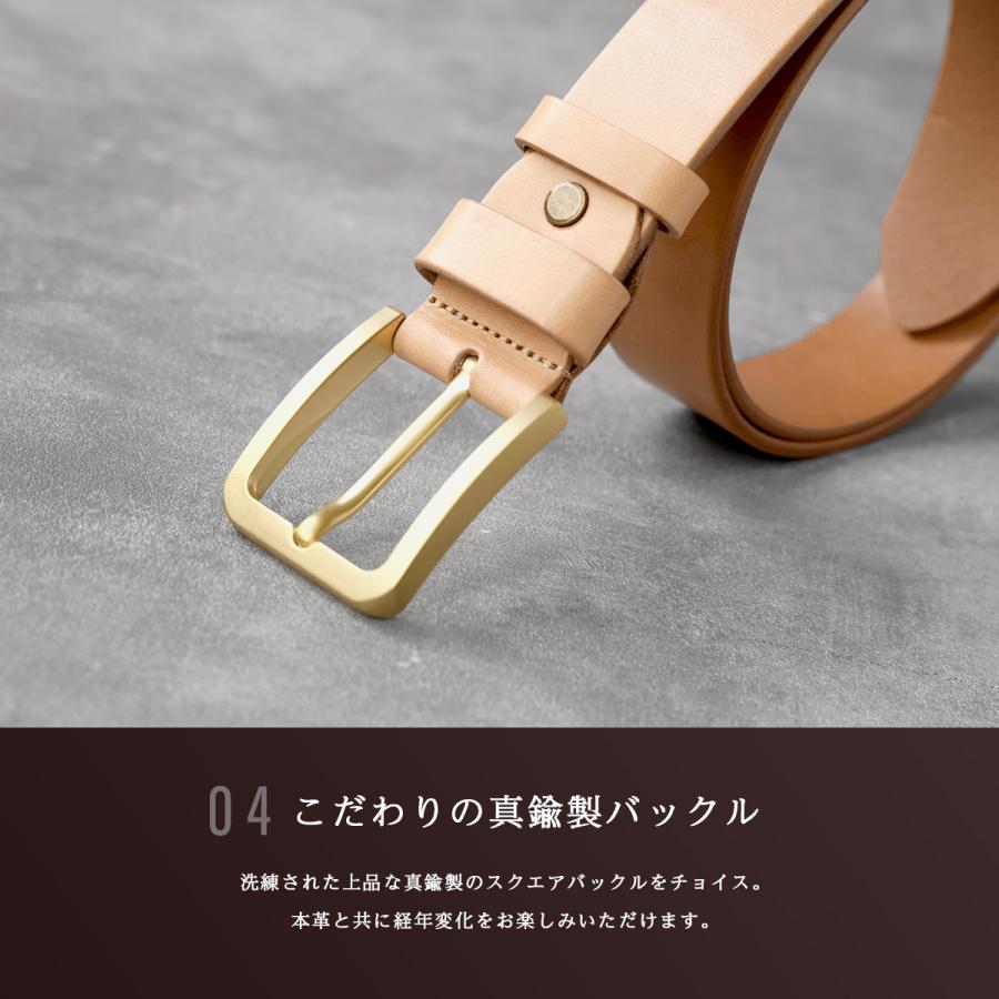 d.i.a ゴールド装飾レザーベルト DIA装飾ブラウンレザー風ベルト