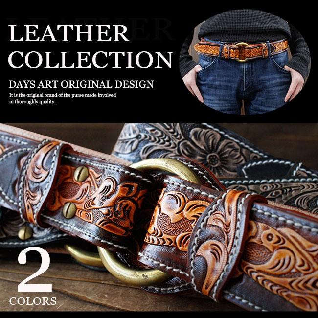 A VACATION バックルステッチベルト FLAG ON CREW ベルト メンズ レザーベルト バックルオーバル型