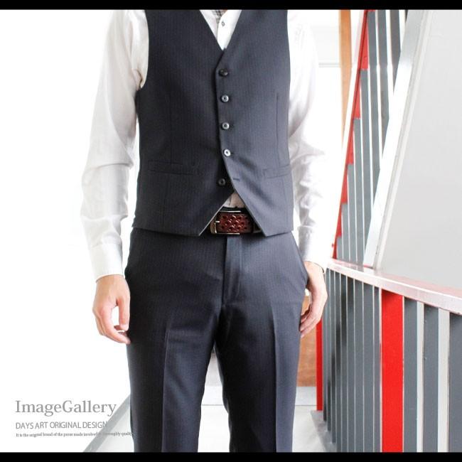 レザーベルト メンズ 本革 ヘキサゴン 型押し バックルベルト : 革財布