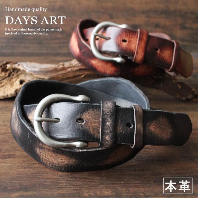 レザーベルト メンズ 本革 肉厚 バックルベルト 丸型バックル ユーズド加工 アンティーク ビンテージ カジュアル ギフト Bt109 革財布 シルバー専門店 Days Art 通販 Yahoo ショッピング