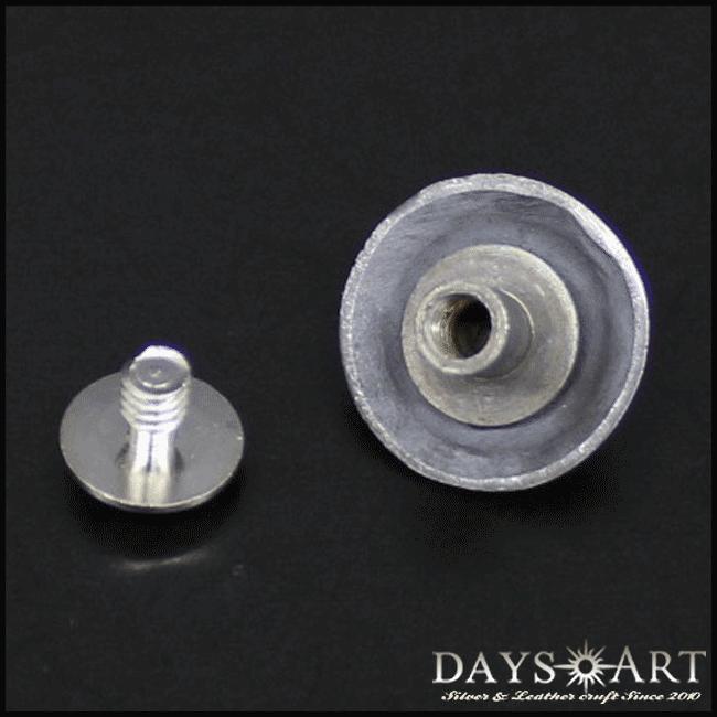 38ミリ　シルバーコンチョ シルバー925 コンチョ ボタン シルバー925/フローラル/ミニサイズ/レザークラフト