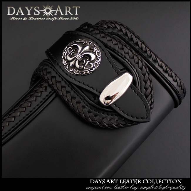 コンチョ ネジ式 シルバープラス製 百合の紋章 : 革財布・シルバー専門