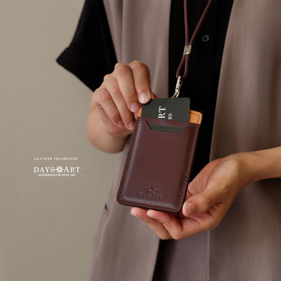 カードケース IDケース 首掛け メンズ スムースレザー ツートン 本革 キャッシュレス レディース |  | 04