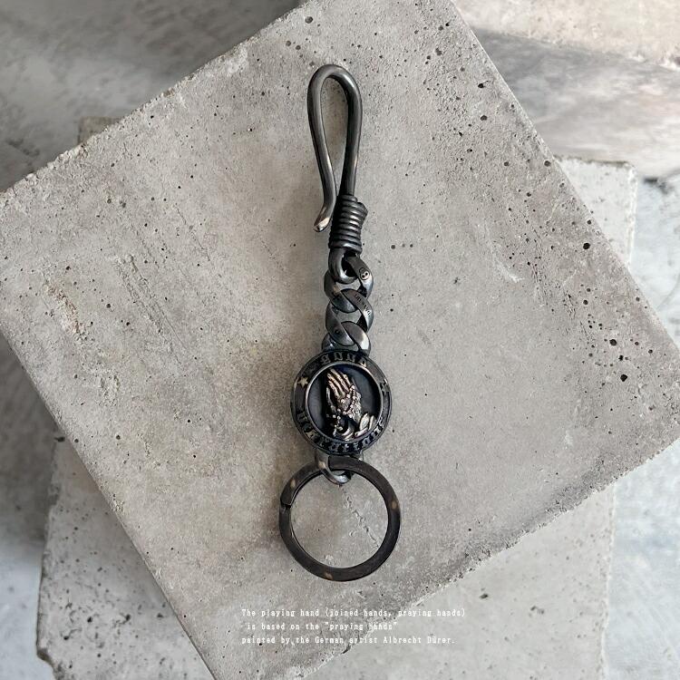 キーホルダー メンズ カラビナ キーフック おしゃれ ベルトループ レディース ブラス 真鍮 プレイングハンズ アンティーク加工 good vibrations | DAYSART | 09