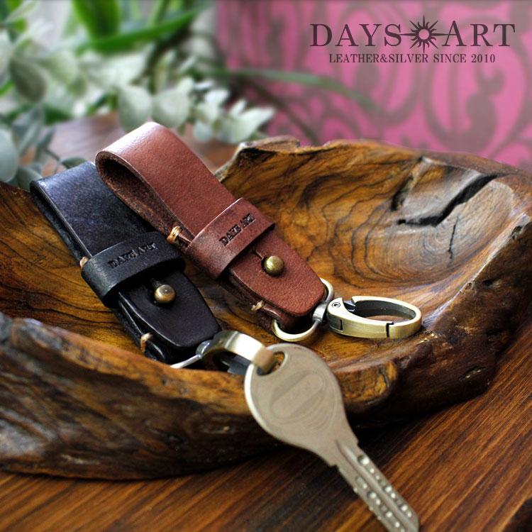 キーホルダー レザー メンズ レディース ユニセックス DaysArt 本革 サドルレザー 肉厚 キーリング ベルトループ ハンドメイド | DAYSART | 06