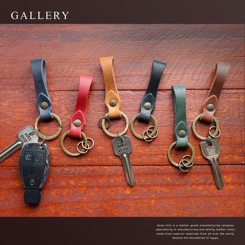 キーホルダー 本革 メンズ レディース キーリング プルアップオイルレザー 革小物 車 スマートキー カラフル 6色 日本製 DAYSART ショート |  | 18