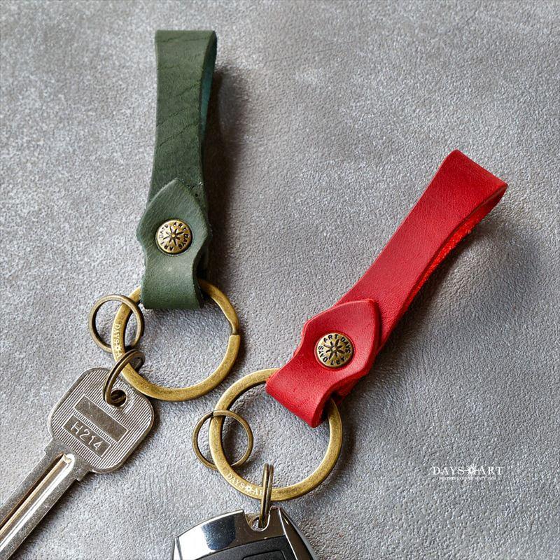 キーホルダー 本革 メンズ レディース キーリング プルアップオイルレザー 革小物 車 スマートキー カラフル 6色 日本製 DAYSART ショート |  | 19