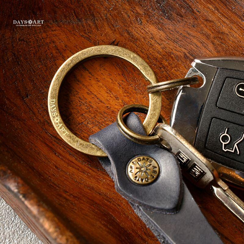 キーホルダー 本革 メンズ レディース キーリング プルアップオイルレザー 革小物 車 スマートキー カラフル 6色 日本製 DAYSART ショート |  | 21