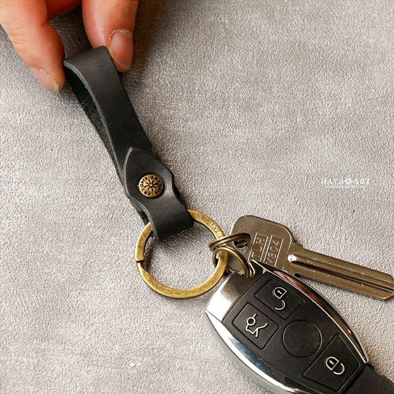 キーホルダー 本革 メンズ レディース キーリング プルアップオイルレザー 革小物 車 スマートキー カラフル 6色 日本製 DAYSART ショート |  | 22