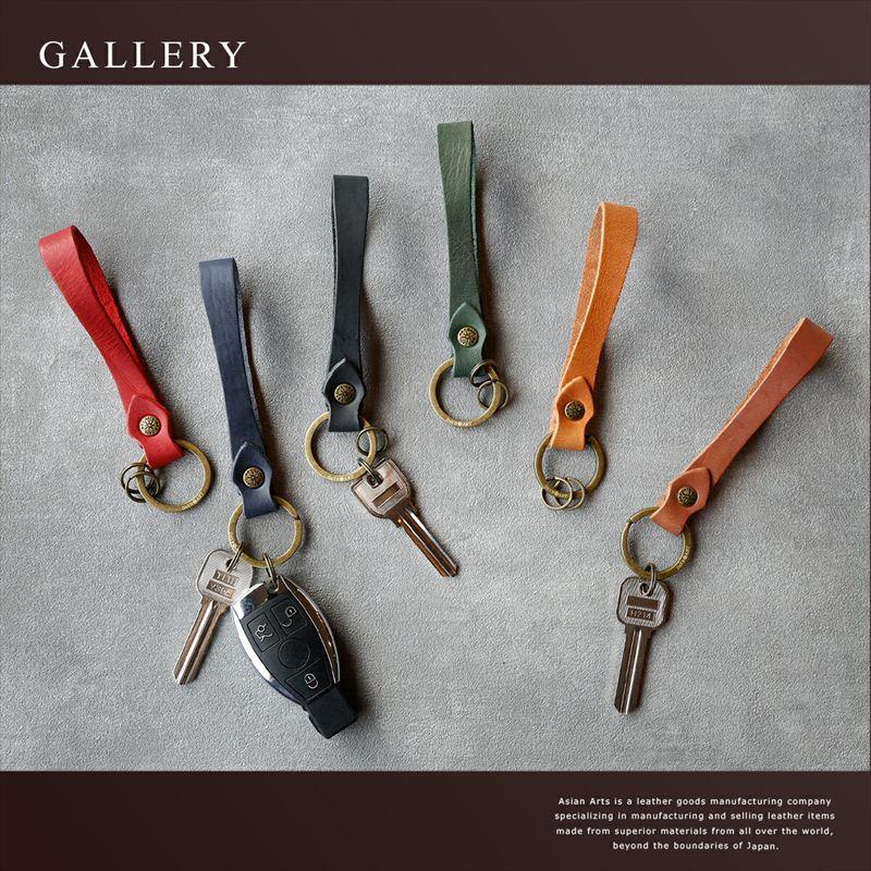 キーホルダー 本革 メンズ レディース キーリング プルアップオイルレザー 革小物 車 スマートキー カラフル 6色 日本製 DAYSART ロング |  | 18