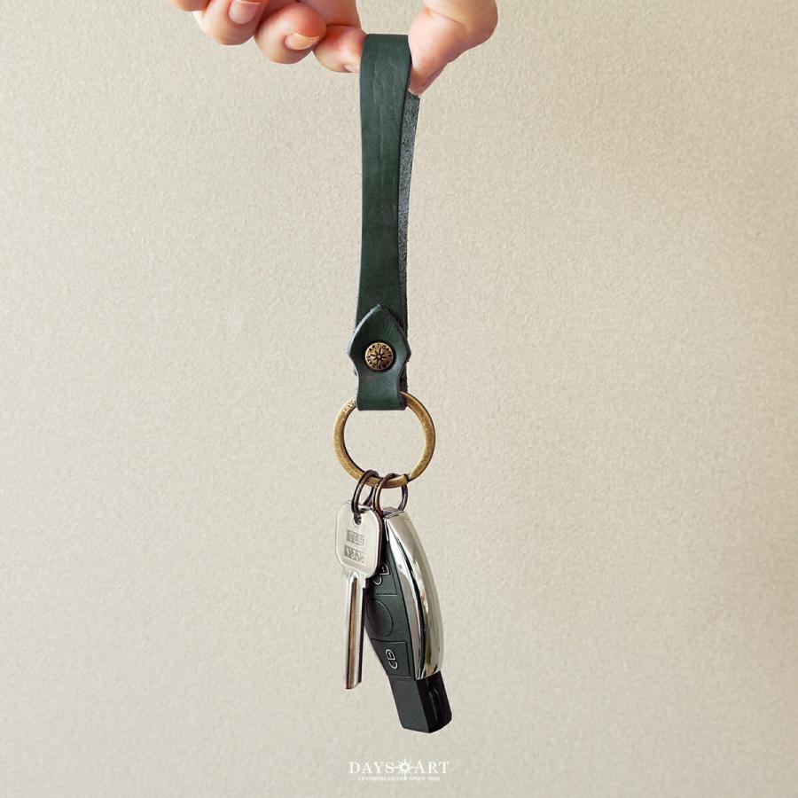 キーホルダー 本革 メンズ レディース キーリング プルアップオイルレザー 革小物 車 スマートキー カラフル 6色 日本製 DAYSART ロング |  | 19