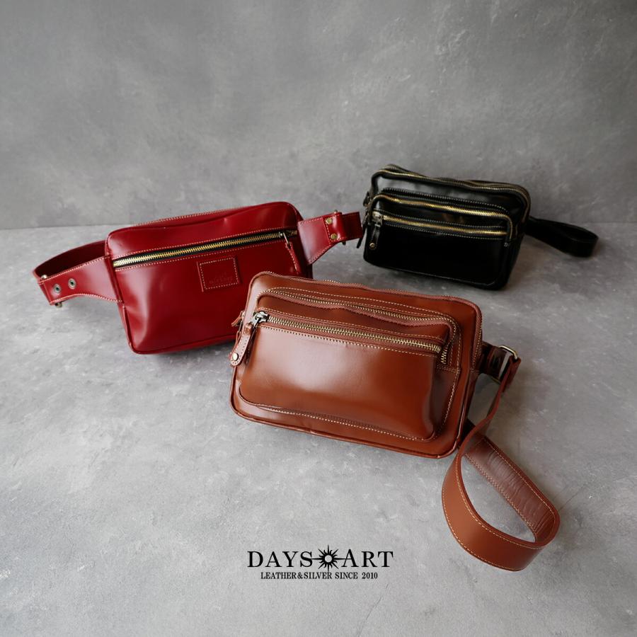 DAYSART（デイズアート） ウエストバッグ 本革イタリアンレザー メンズ