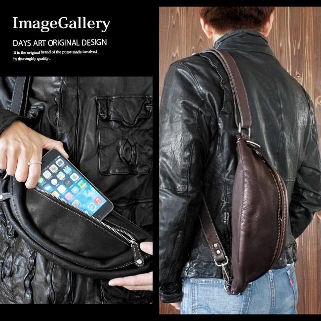 ボディバッグ 本革レザー メンズ ウエストバッグ ポーチ 通勤 通学 アウトドア | DAYSART | 08