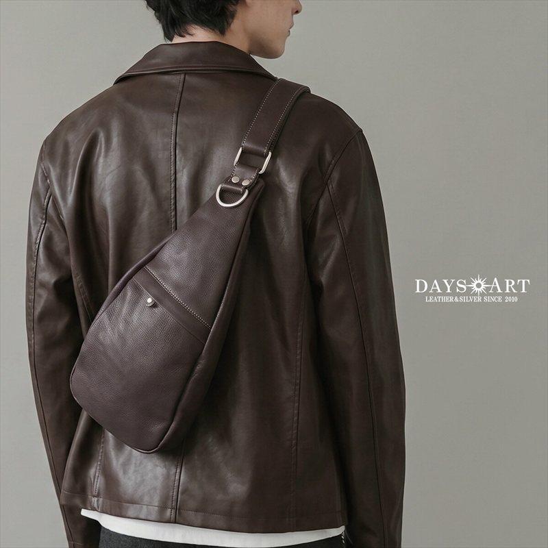 DAYSART（デイズアート） ボディバッグ 本革 メンズ レザー 牛革 斜め