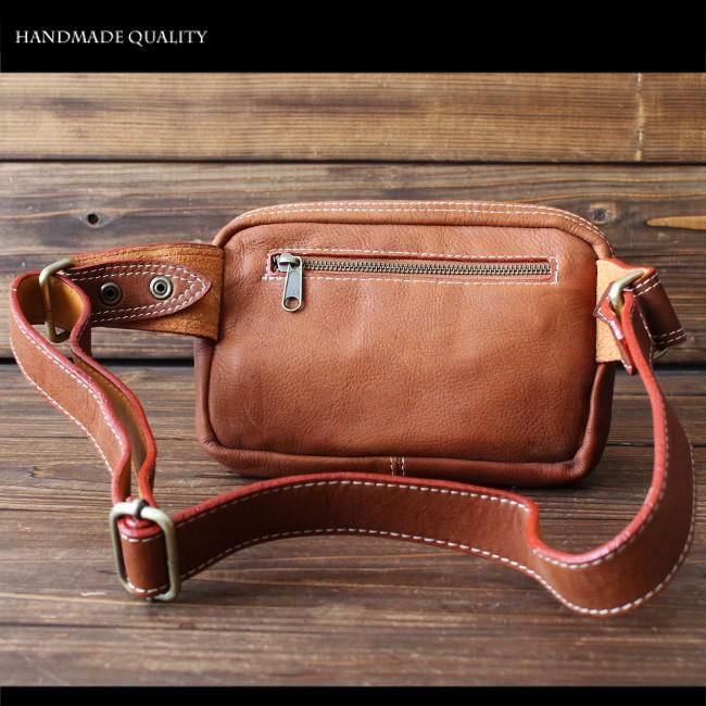 ウエストポーチ 本革レザー ミニバッグ メンズ ウエストバッグ 斜め掛け 財布 スマホ タバコ アウトドア カジュアル | DAYSART | 01