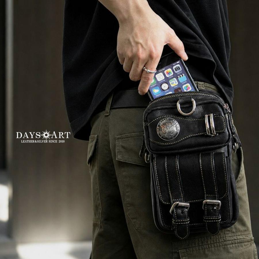 DAYSART（デイズアート） ベルトポーチ 本革レザー メンズ ヒップ