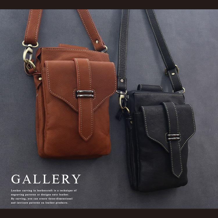 ボディバッグ ウエストバッグ ミニバッグ ヒップバッグ 3WAY 本革 メンズ 牛革 レザー | DAYSART | 15