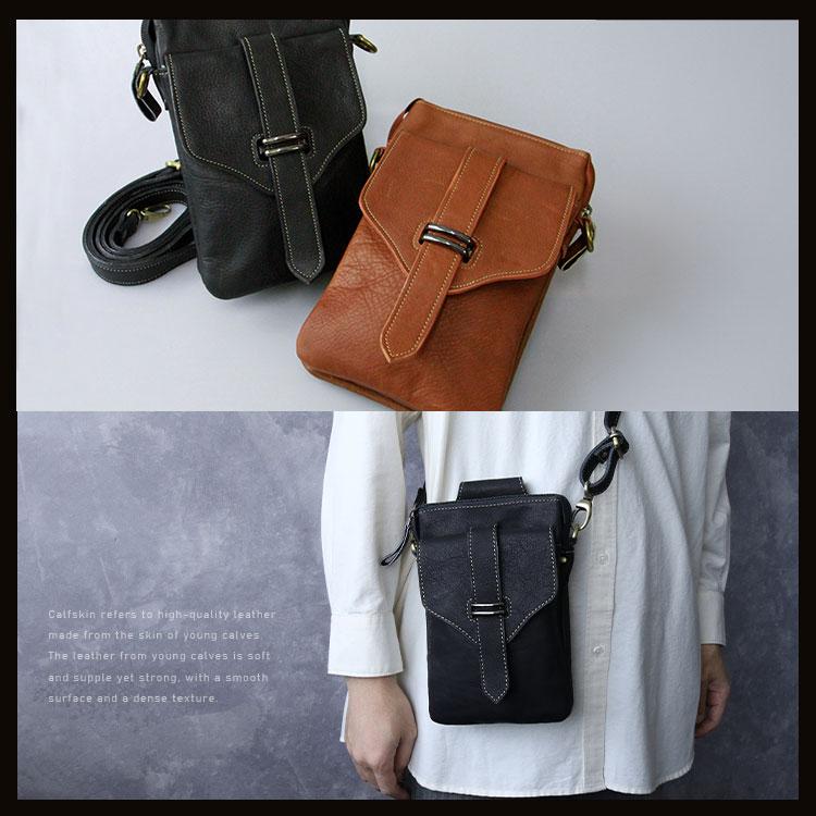 ボディバッグ ウエストバッグ ミニバッグ ヒップバッグ 3WAY 本革 メンズ 牛革 レザー | DAYSART | 16