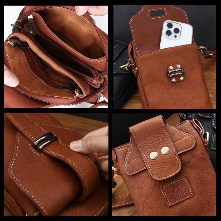 ボディバッグ ウエストバッグ ミニバッグ ヒップバッグ 3WAY 本革 メンズ 牛革 レザー | DAYSART | 07