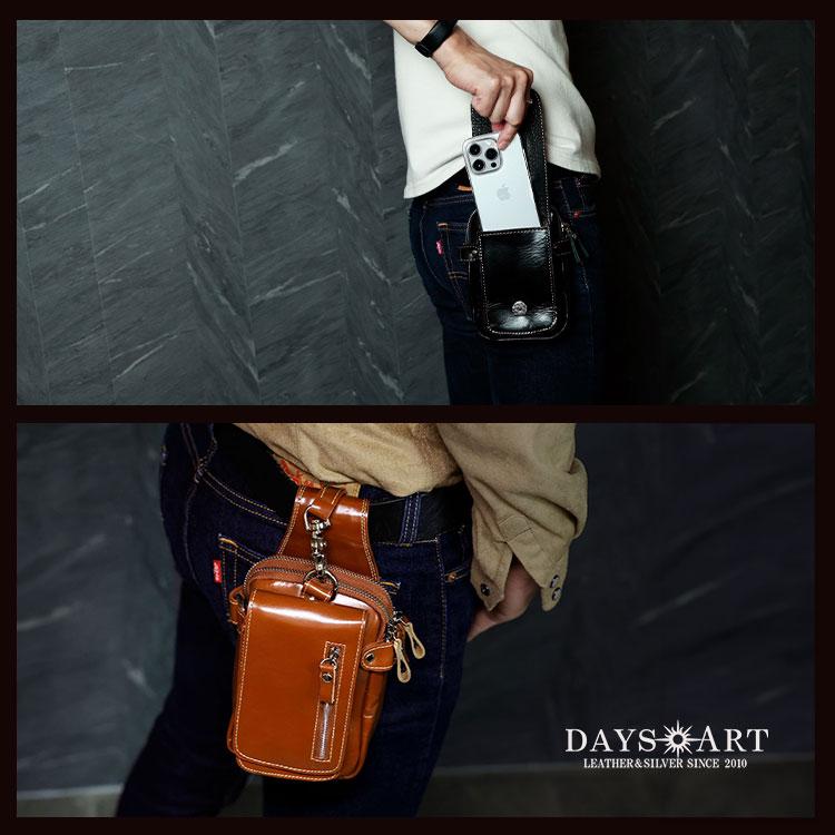 DAYSART（デイズアート） ベルトポーチ 本革 イタリアンレザー メンズ