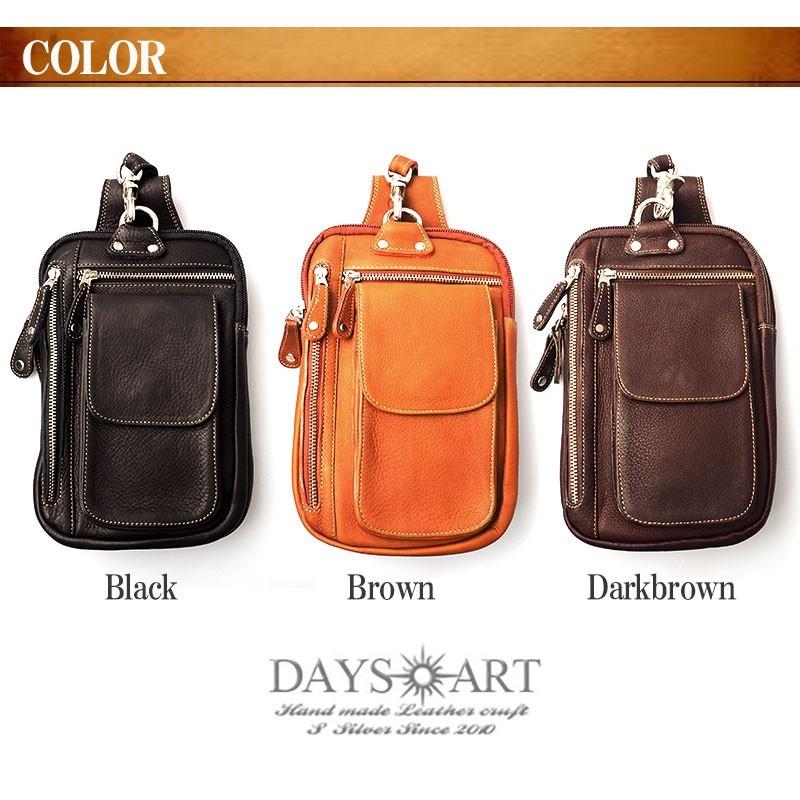 ベルトポーチ 本革レザー メンズ ヒップバッグ モバイルポーチ バイカー ライダース アウトドア