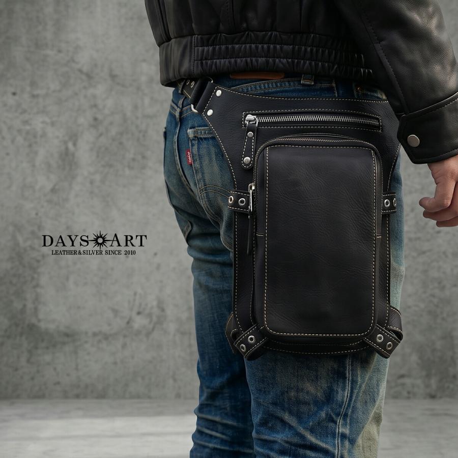 DAYSART（デイズアート） レッグバッグ 本革レザー メンズ ライダース