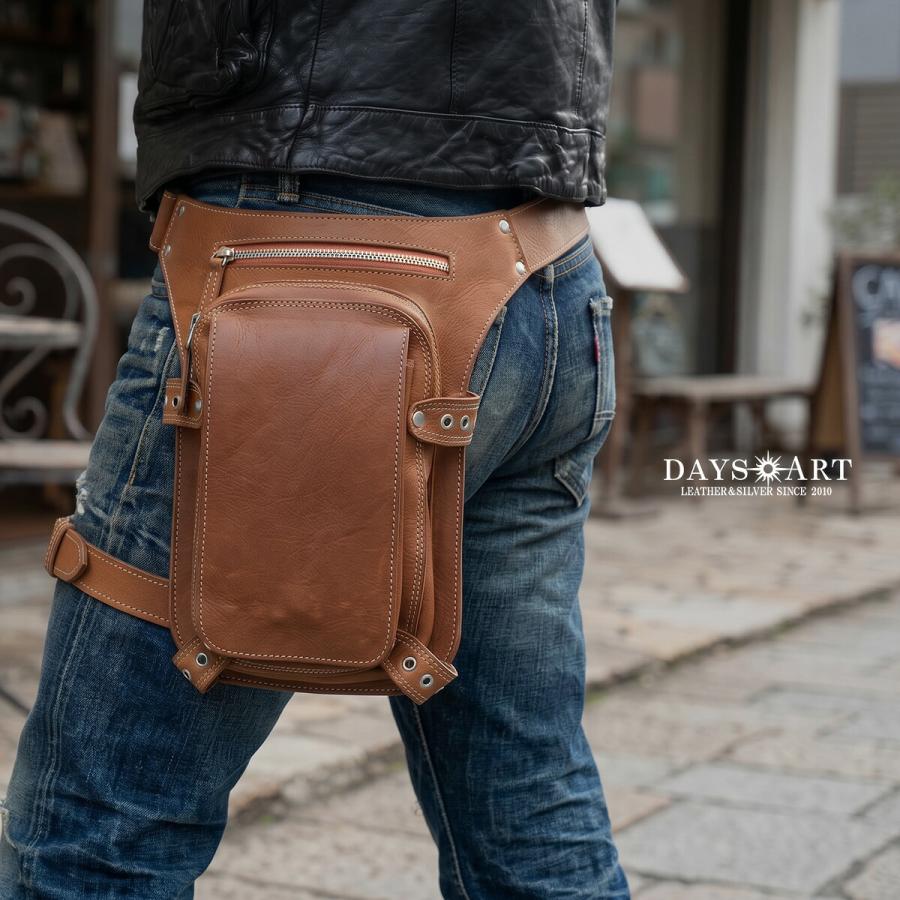 DAYSART（デイズアート） レッグバッグ 本革レザー メンズ ライダース