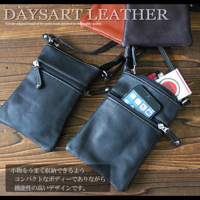 ショルダーバッグ 本革レザー ミニバッグ スマホショルダー メンズ レディース ポーチ レジャー アウトドア | DAYSART | 01