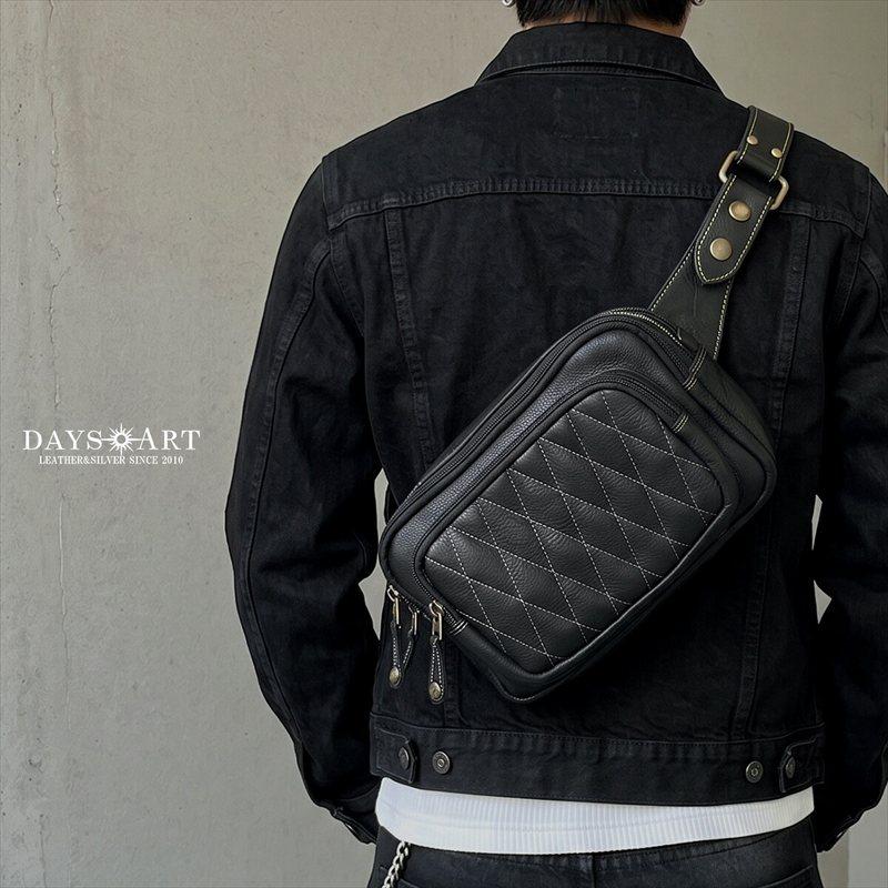 DAYSART（デイズアート） ウエストバッグ 本革レザー メンズ 斜め掛け
