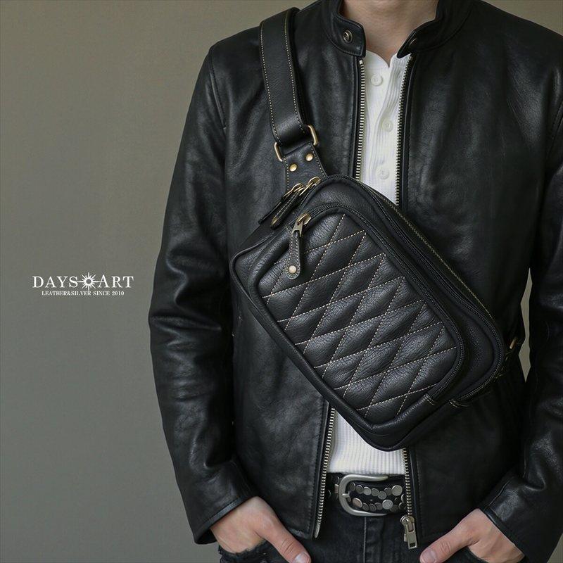 DAYSART（デイズアート） ウエストバッグ 本革レザー メンズ 斜め掛け