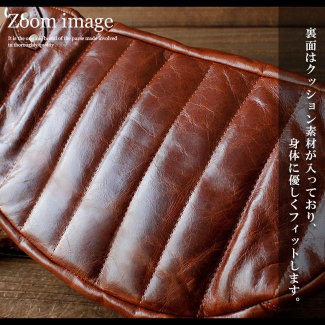 ボディバッグ 本革レザー メンズ キルティング ウエストバッグ 斜め掛け アウトドア 旅行 | DAYSART | 04
