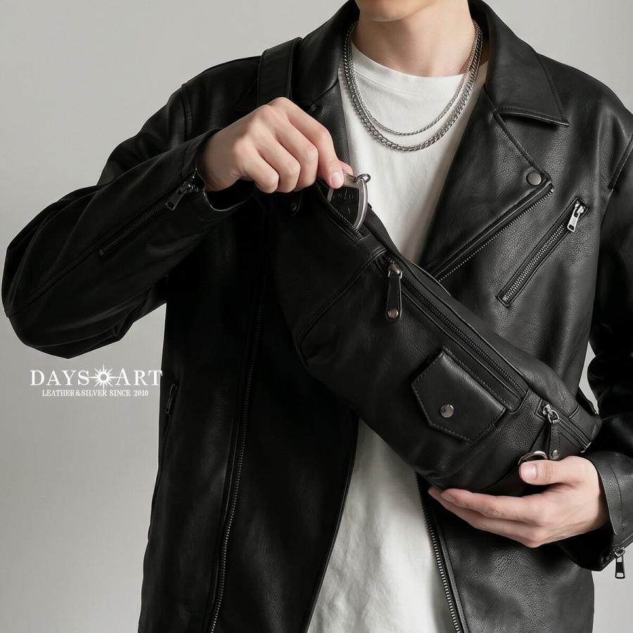 DAYSART（デイズアート） ウエストポーチ 本革レザー メンズ 斜め掛け