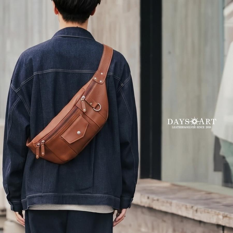 DAYSART（デイズアート） ウエストポーチ 本革レザー メンズ 斜め掛け