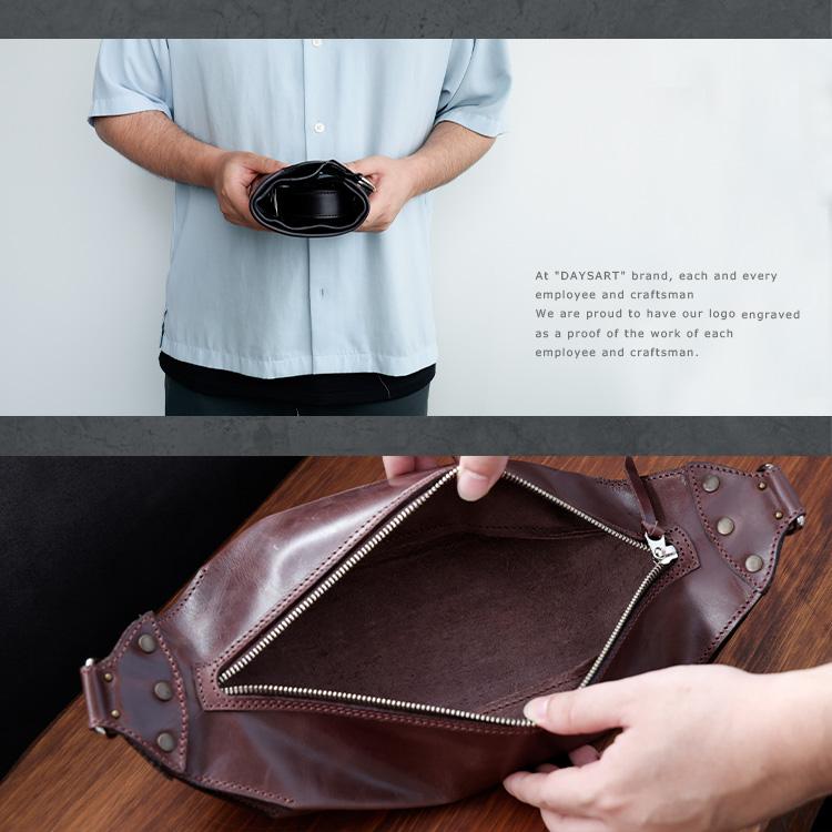 ボディバッグ メンズ レディース 本革 ショルダーバッグ スリングバッグ プルアップオイルレザー 斜め掛け | DAYSART | 24