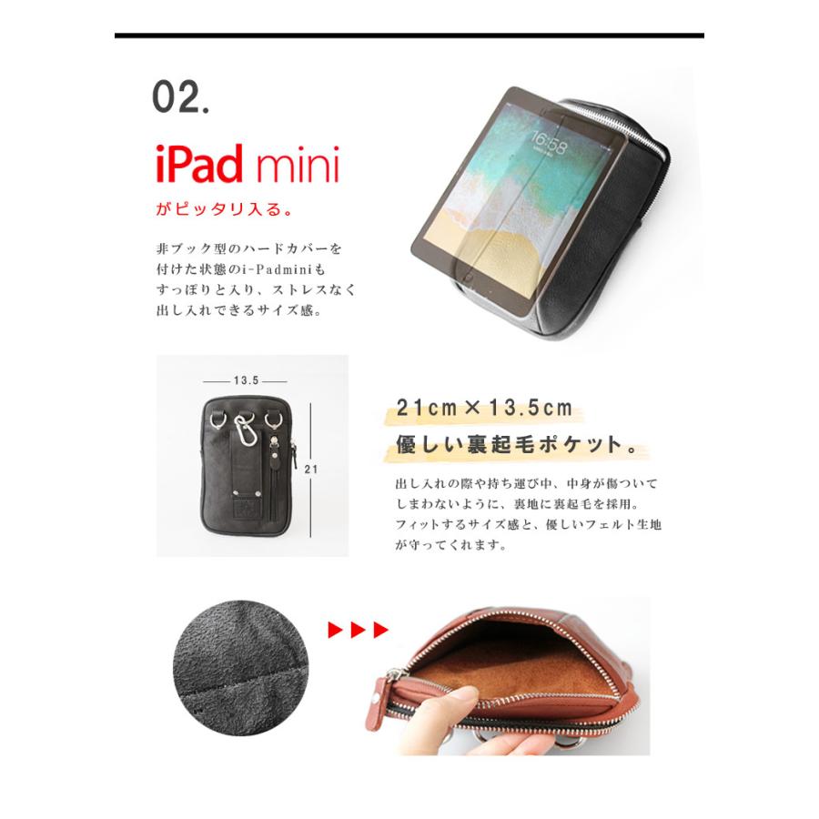 ショルダーポーチ メンズ ミニバッグ レディース 本革 カーフスキン 立体構造 スマホショルダー ウエストバッグ ヒップバッグ_4
