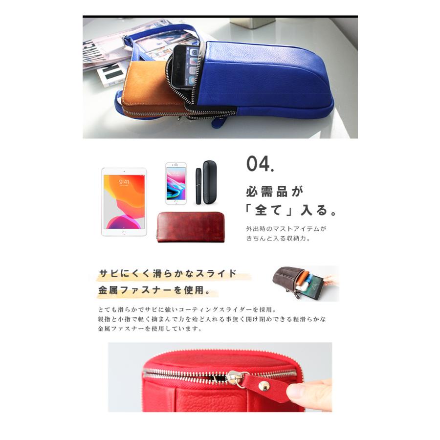 ショルダーポーチ メンズ ミニバッグ レディース 本革 カーフスキン 立体構造 スマホショルダー ウエストバッグ ヒップバッグ_6