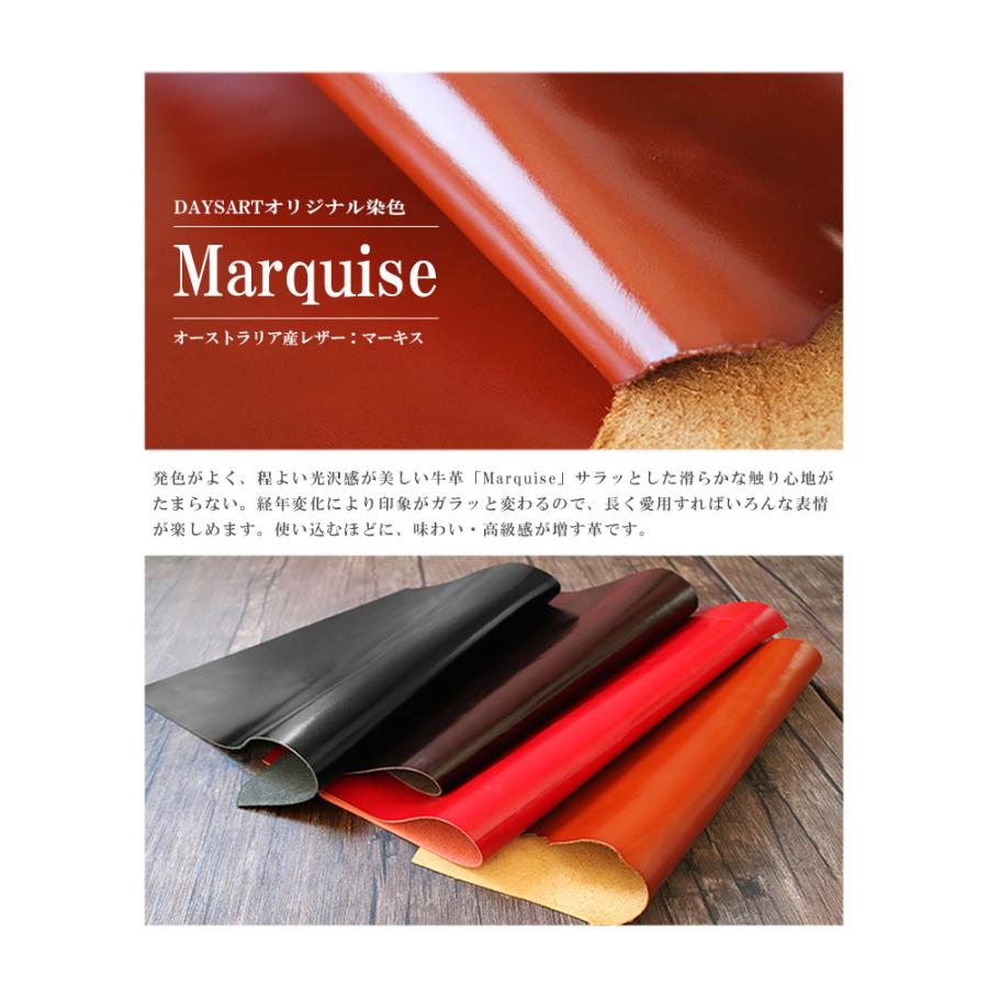 ボディバッグ メンズ 本革 マーキス ダブルポケット スクエア ハンドメイド ショルダーベルト | DAYSART | 11