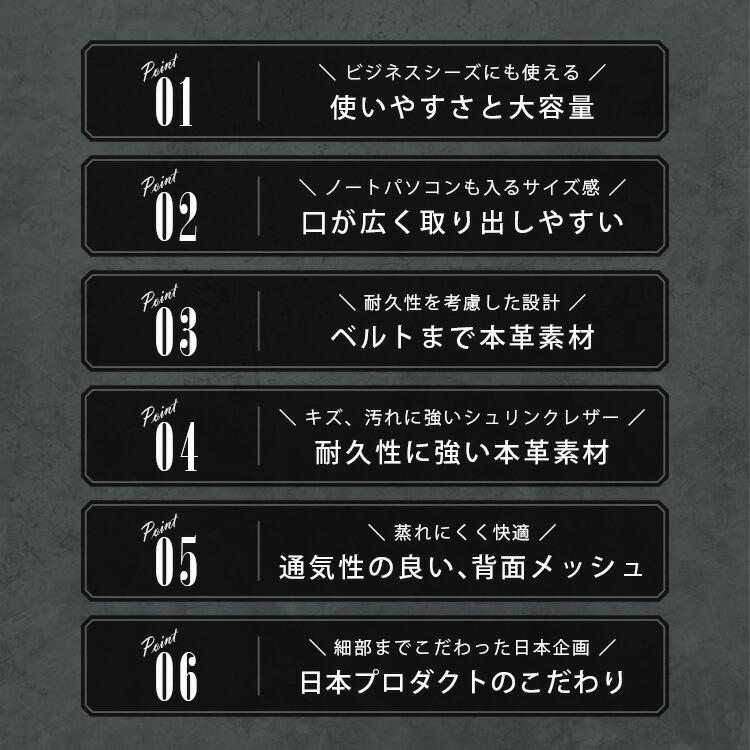 レザーバッグ リュックサック メンズ レディース ユニセックス 本革 シュリンクレザー シンプル バックパック メッシュ ダブルファスナー ブラック | DAYSART | 03