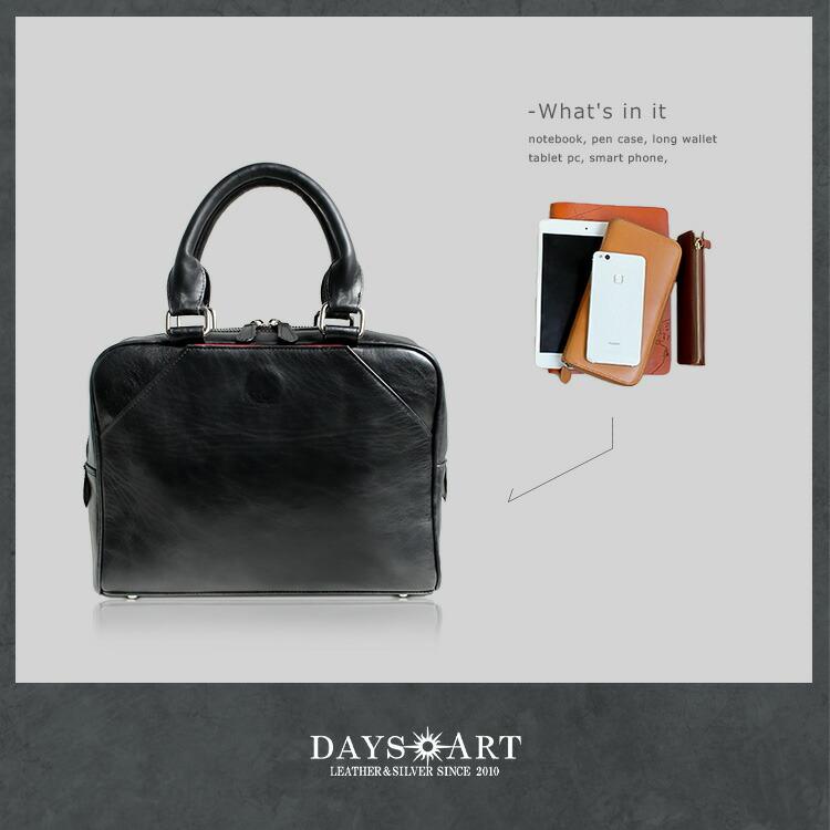 ミニ ブリーフケース タンニン鞣し革 B5サイズ レザーバッグ ビジネスバッグ メンズバッグ 本革 スムースレザー ツートン 帆布 | DAYSART | 01