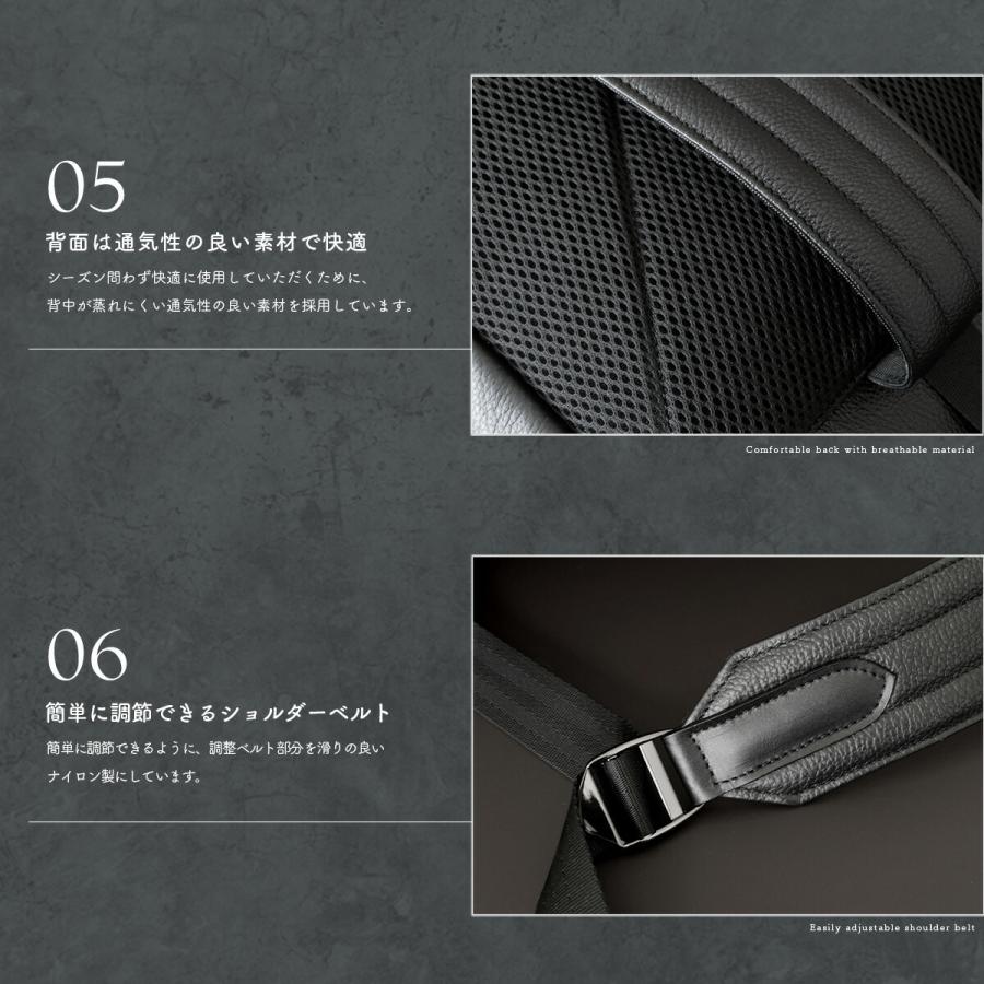 リュックサック メンズ  本革 シュリンクレザー A4収納 バックパック ブラック |  | 11