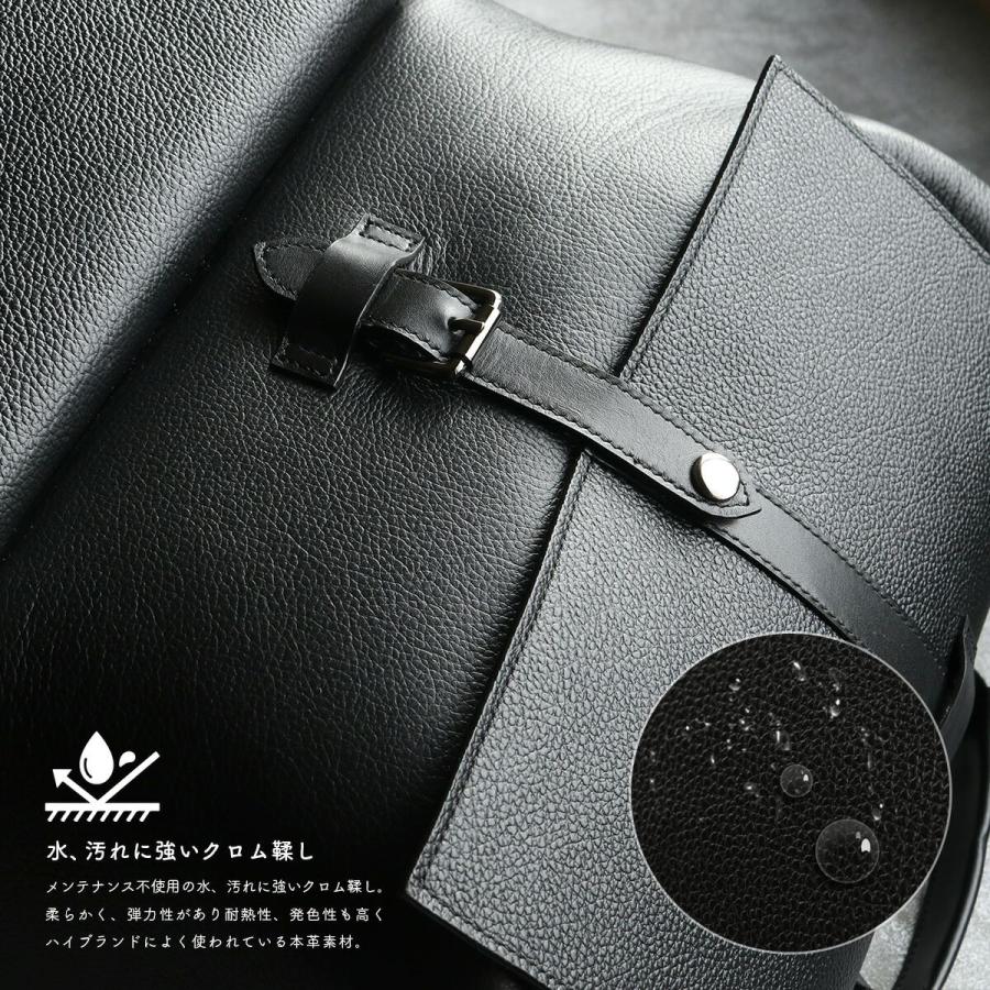 リュックサック メンズ  本革 シュリンクレザー A4収納 バックパック ブラック |  | 06